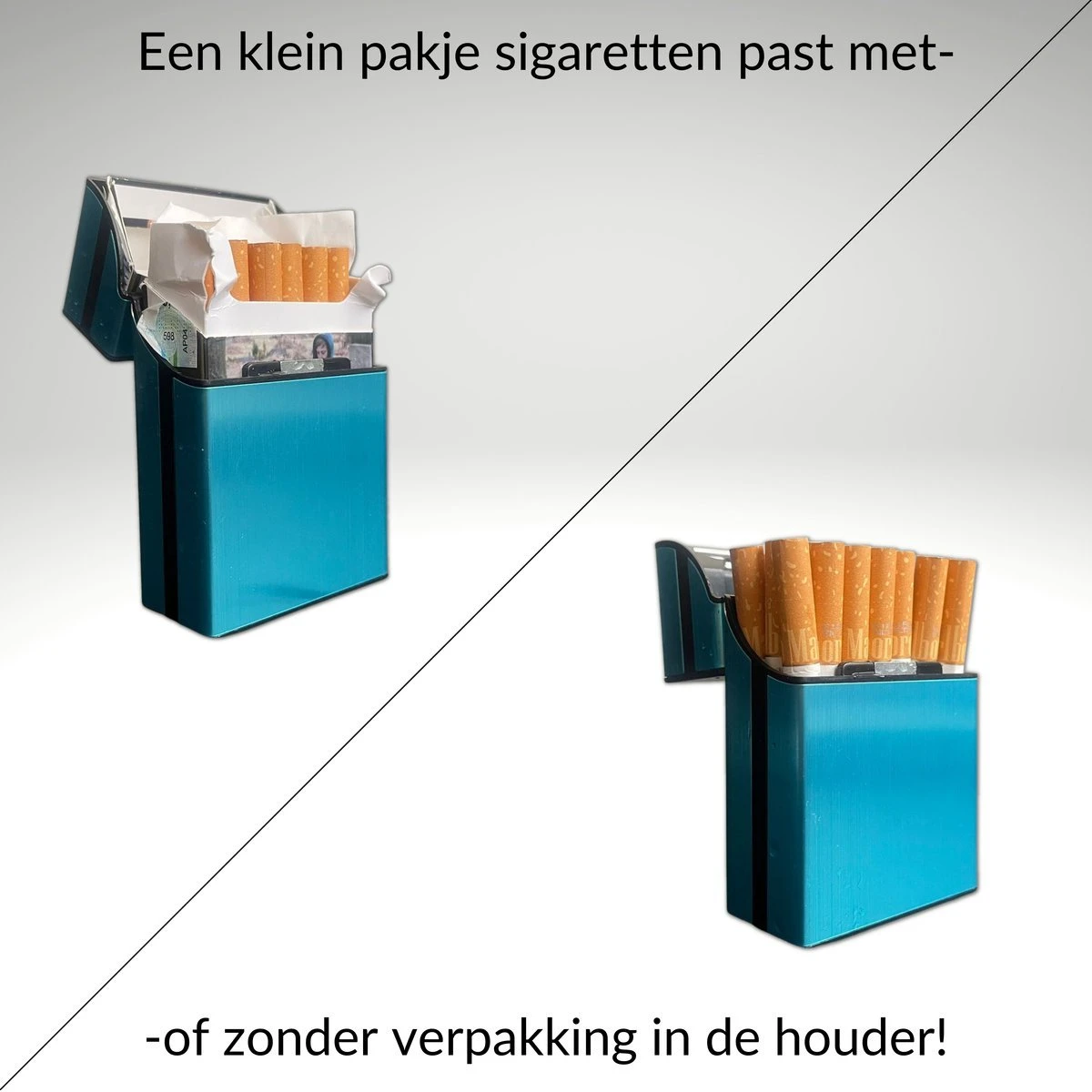 PocketMaster® Sigaretten Doosje - Blauw - Aluminium - Sigaretten Houder/Hoesje - Weerbestendig - Stevig En Luxe Opbergdoosje 5 PocketMaster® Sigaretten Doosje - Blauw - Aluminium - Sigaretten Houder/Hoesje - Weerbestendig - Stevig En Luxe Opbergdoosje - Afbeelding 3