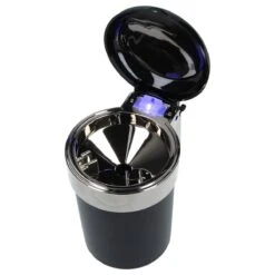 Merkloos Stormasbak Met LedVerlichting – 11x6cm | Asbak Voor In De Auto | Asbak In De Vorm Van Een Pedaalemmertje