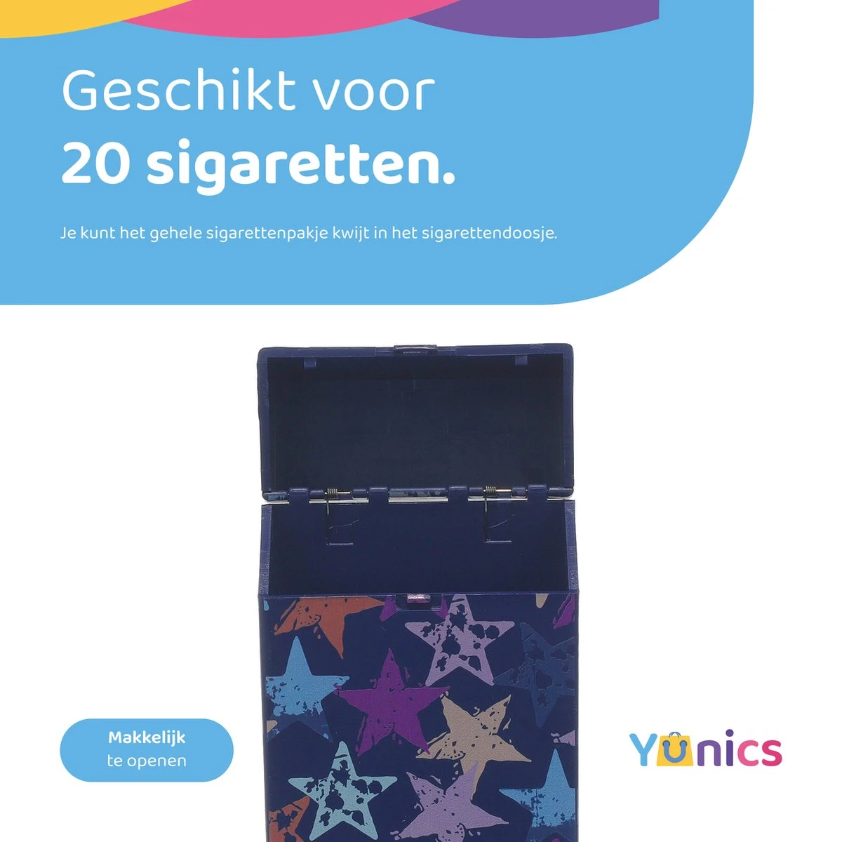YUNICS ® Sigarettendoosje - Sterren- Sigaretten Houder - Gemaakt Van Hoogwaardig Kunststof 5 YUNICS ® Sigarettendoosje - Sterren- Sigaretten Houder - Gemaakt Van Hoogwaardig Kunststof - Afbeelding 3
