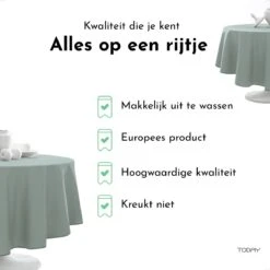 Today Rond Tafelkleed - Tafellaken - Ø180cm - Polyester - Céladon - Jade -Bormioli Rocco winkel 1200x1200 27