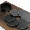 8 Leren Onderzetters Voor Glazen Met Houder – Glasonderzetter Voor Op Tafel – Waterbestendig – 8 Stuks – Anti Klevend Materiaal