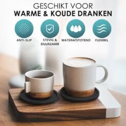 Siliconen Onderzetters Met Houder - 10 Stuks - Onderleggers Voor Glazen - Glasonderzetters Voor Op Tafel - Coasters - Zwart - Rond 11 Siliconen Onderzetters Met Houder - 10 Stuks - Onderleggers Voor Glazen - Glasonderzetters Voor Op Tafel - Coasters - Zwart - Rond -Bormioli Rocco winkel 1200x1200 366