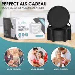 Siliconen Onderzetters Met Houder - 10 Stuks - Onderleggers Voor Glazen - Glasonderzetters Voor Op Tafel - Coasters - Zwart - Rond 14 Siliconen Onderzetters Met Houder - 10 Stuks - Onderleggers Voor Glazen - Glasonderzetters Voor Op Tafel - Coasters - Zwart - Rond -Bormioli Rocco winkel 1200x1200 369