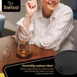 Swissl Leren Onderzetters Voor Glazen - 6 Onderleggers Met Houder - Zwarte Ronde Glasonderzetters Voor Op Tafel - Coasters - Vlak 16 Swissl Leren Onderzetters Voor Glazen - 6 Onderleggers Met Houder - Zwarte Ronde Glasonderzetters Voor Op Tafel - Coasters - Vlak -Bormioli Rocco winkel 1200x1200 461
