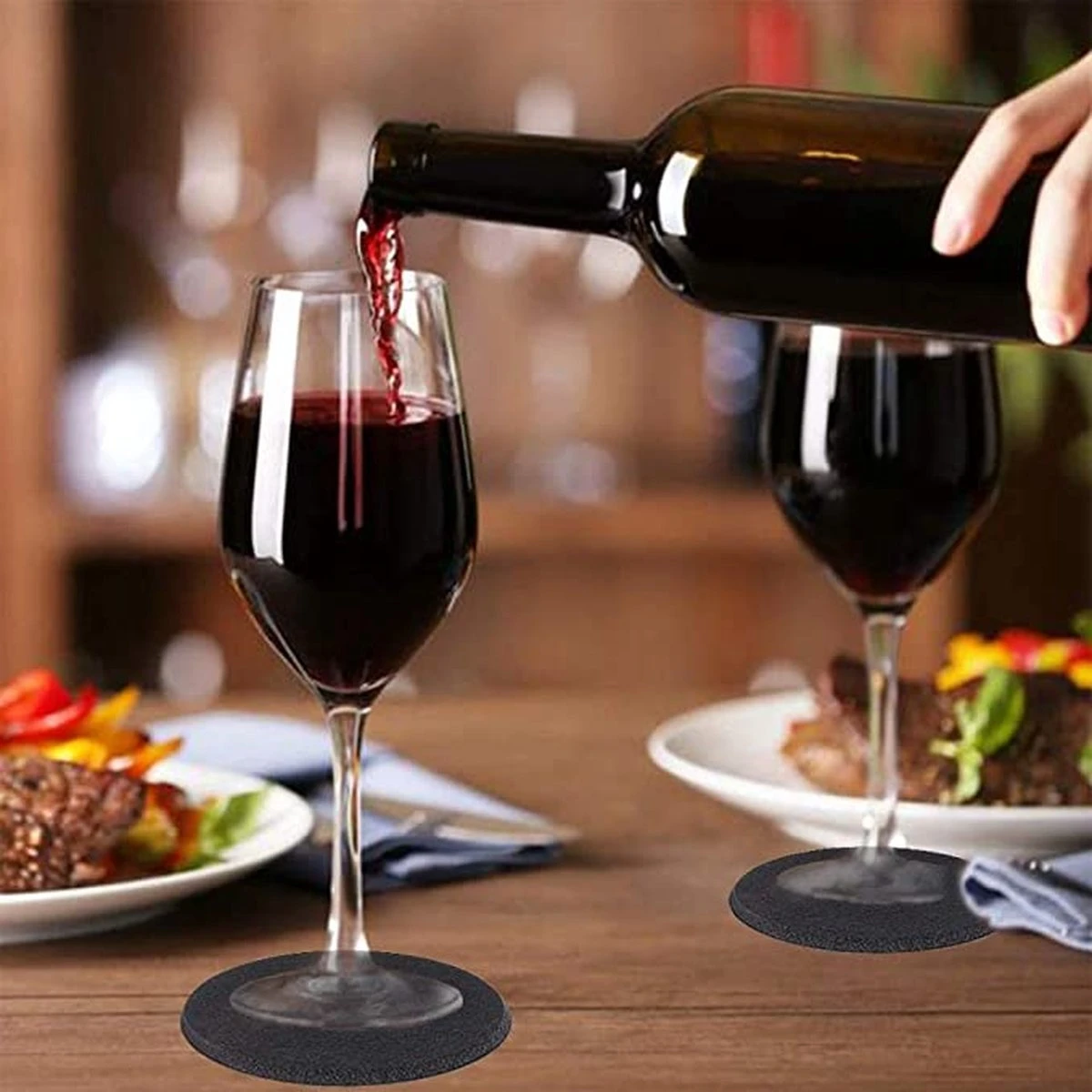 IBright Vilt Onderzetters Voor Glazen - 12 Stuks – Donkergrijs – Vilten Onderzetters Met Houder - Hittebestendig - Absorberend En Duurzaam 8 IBright Vilt Onderzetters Voor Glazen - 12 Stuks – Donkergrijs – Vilten Onderzetters Met Houder - Hittebestendig - Absorberend En Duurzaam - Afbeelding 6