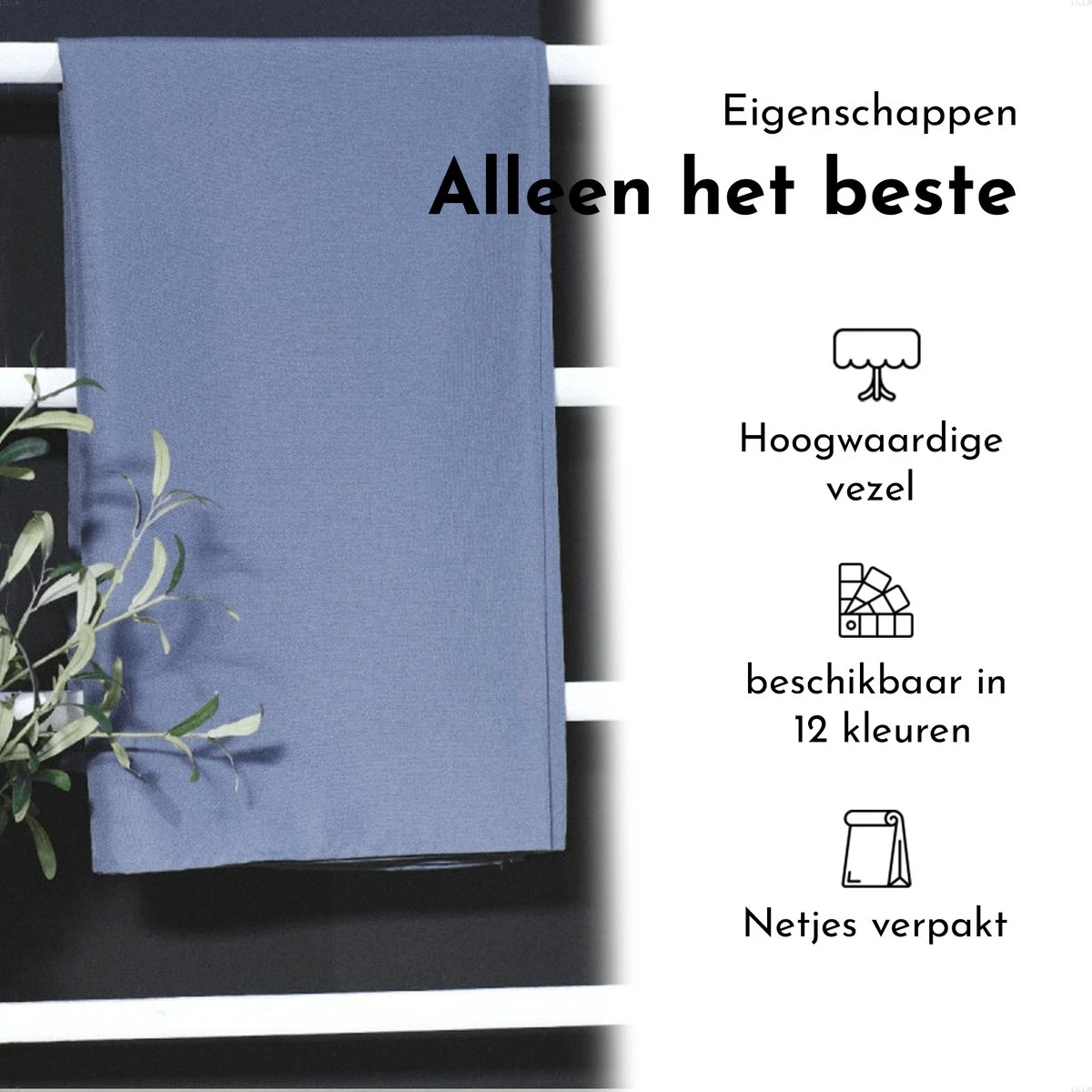 Today Rond Tafelkleed - Tafellaken - Ø180cm - Polyester - Denim - Lichtblauw 5 Today Rond Tafelkleed - Tafellaken - Ø180cm - Polyester - Denim - Lichtblauw - Afbeelding 3