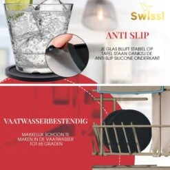 Onderzetters Voor Glazen Swissl – Anti Slip Siliconen – 6 Stuks 14 Onderzetters Voor Glazen Swissl – Anti Slip Siliconen – 6 Stuks -Bormioli Rocco winkel 1200x1200 540