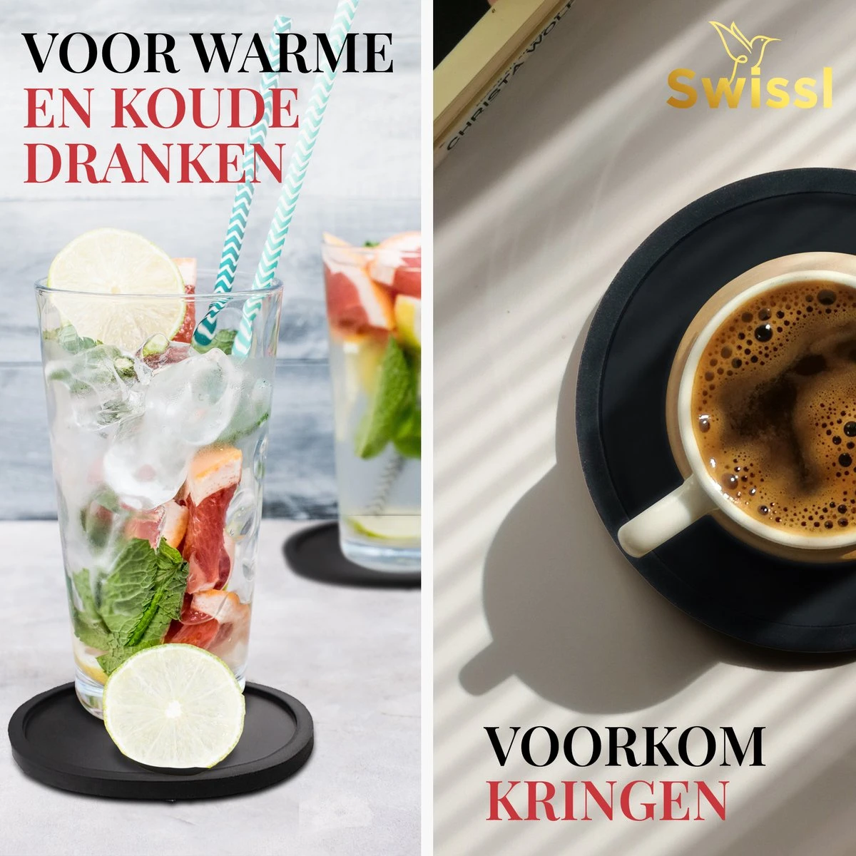 Onderzetters Voor Glazen Swissl – Anti Slip Siliconen – 6 Stuks 7 Onderzetters Voor Glazen Swissl – Anti Slip Siliconen – 6 Stuks - Afbeelding 5