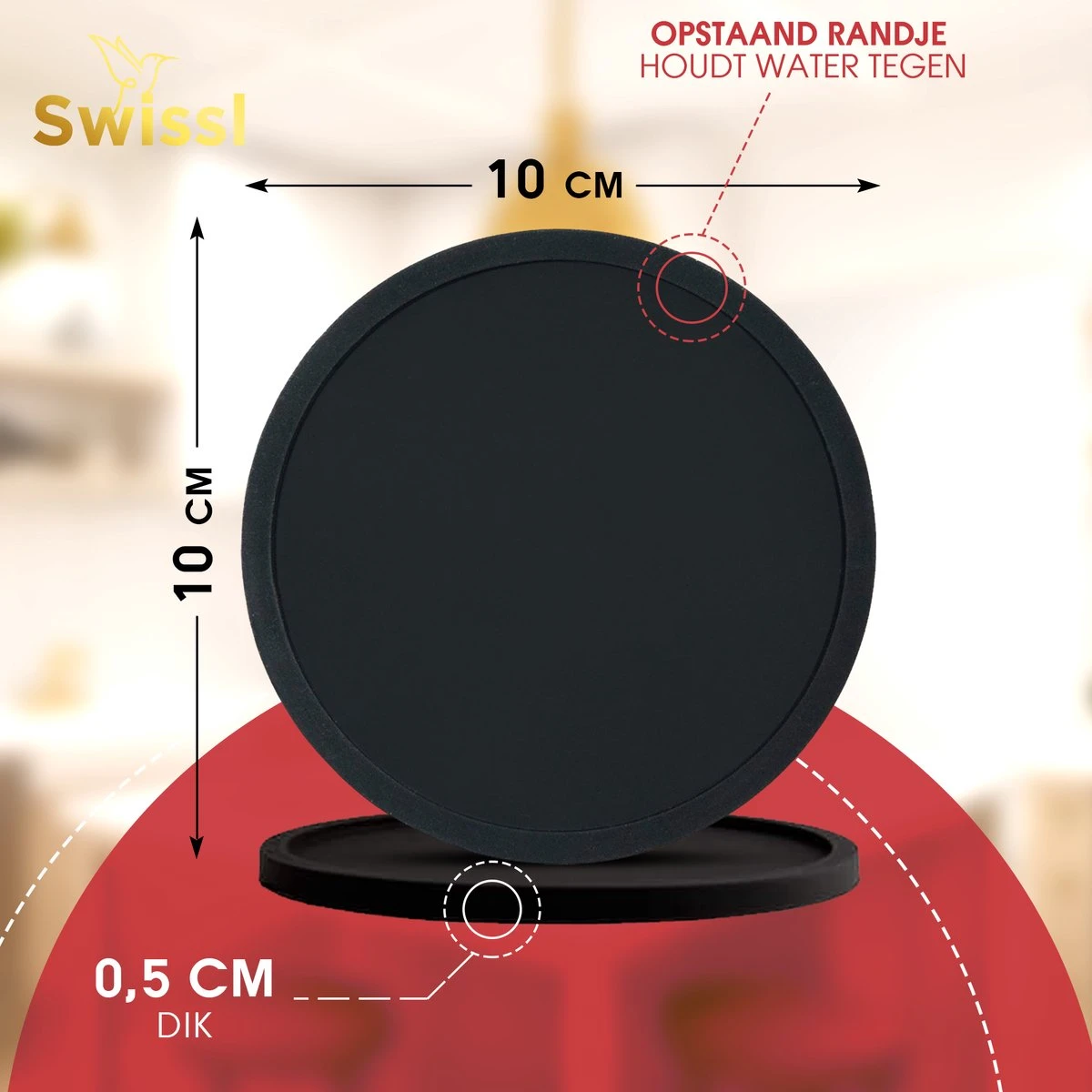 Onderzetters Voor Glazen Swissl – Anti Slip Siliconen – 6 Stuks 8 Onderzetters Voor Glazen Swissl – Anti Slip Siliconen – 6 Stuks - Afbeelding 6