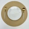 Merkloos Placemats - Rond - 38 Cm - 4 Stuks - Onderlegger - Hitte Bestendig - GOUD - Luxe Uitstraling -Bormioli Rocco winkel 1200x1200 571
