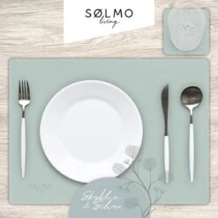 Sølmo I Designer Placemat PU Leather, Hittebestendig Twee Kleuren I 4st Placemat Afveegbaar Met Onderzetter, Placemat Leer, Placemat Leer, Placemat Kinderen (Hemelsblauw/Zilver) 9 Sølmo I Designer Placemat PU Leather, Hittebestendig Twee Kleuren I 4st Placemat Afveegbaar Met Onderzetter, Placemat Leer, Placemat Leer, Placemat Kinderen (Hemelsblauw/Zilver) -Bormioli Rocco winkel 1200x1200 574