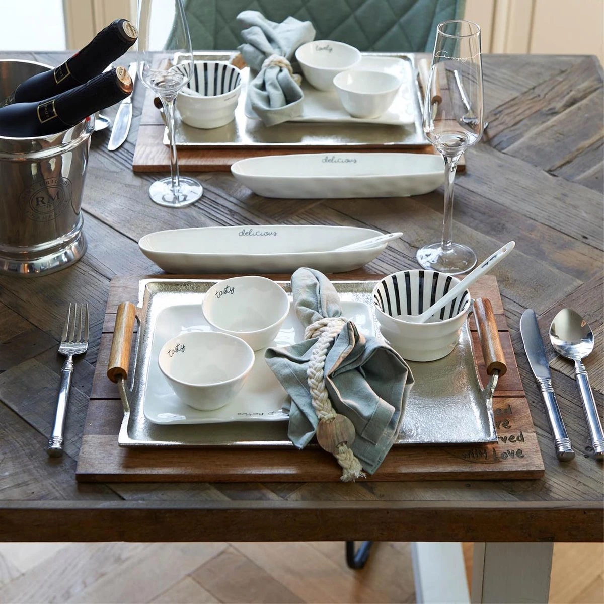 Riviera Maison Placemats - Porter Placemat - Bruin 5 Riviera Maison Placemats - Porter Placemat - Bruin - Afbeelding 3