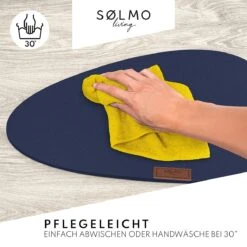 Sølmo I Designer Placemat Van Vilt - Ovaal I Hittebestendig I Placemat Set Van 4 Met Onderzetter, Placemats, Placemat I Tafel Decoratie Winter, Blauw [Night Blue]. -Bormioli Rocco winkel 1200x1200 596