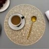 Merkloos Gouden- Placemats - Rond - 38 Cm - 4 Stuks - Onderlegger - Hitte Bestendig - Goud - Luxe Uitstraling - Open Gewerkt -Bormioli Rocco winkel 1200x1200 681