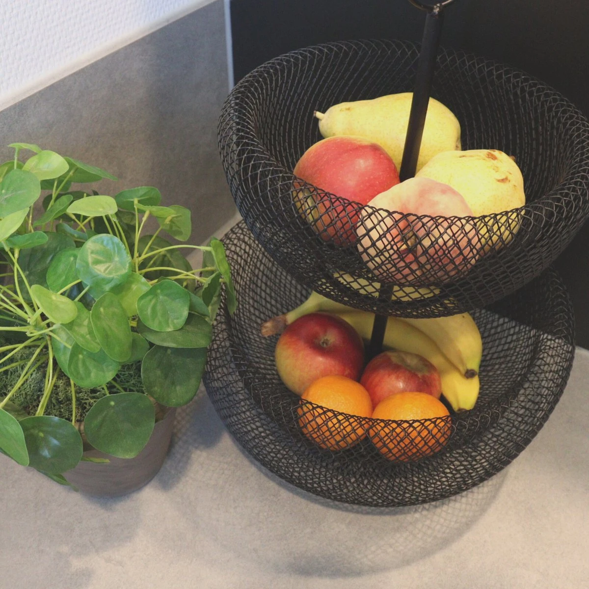 Orange85 Fruitschaal - Zwart - Etagere - Fruitmand - 2 Lagen - Metaal 3 Orange85 Fruitschaal - Zwart - Etagere - Fruitmand - 2 Lagen - Metaal
