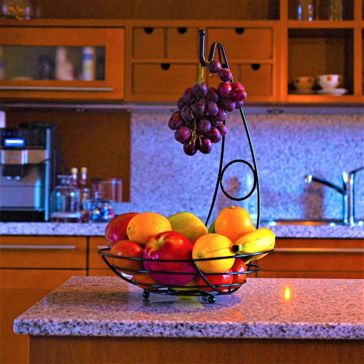 Merkloos Fruitmand Met Banaanhouder – Fruitschaal Zwart – Fruitmand Zwart Metaal – Bananenhouder – Fruitmand Hangend - Decoratieve Schaal – Keuken – 27x27x39 11 Merkloos Fruitmand Met Banaanhouder – Fruitschaal Zwart – Fruitmand Zwart Metaal – Bananenhouder – Fruitmand Hangend - Decoratieve Schaal – Keuken – 27x27x39 - Afbeelding 9