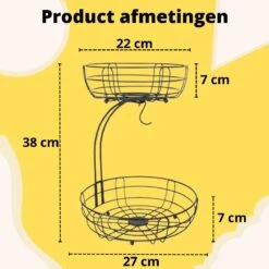Tranic Fruitschaal - Fruitmand - Zwart Metaal - Etagere - Keuken Organizer 18 Tranic Fruitschaal - Fruitmand - Zwart Metaal - Etagere - Keuken Organizer -Bormioli Rocco winkel 1200x1200 790