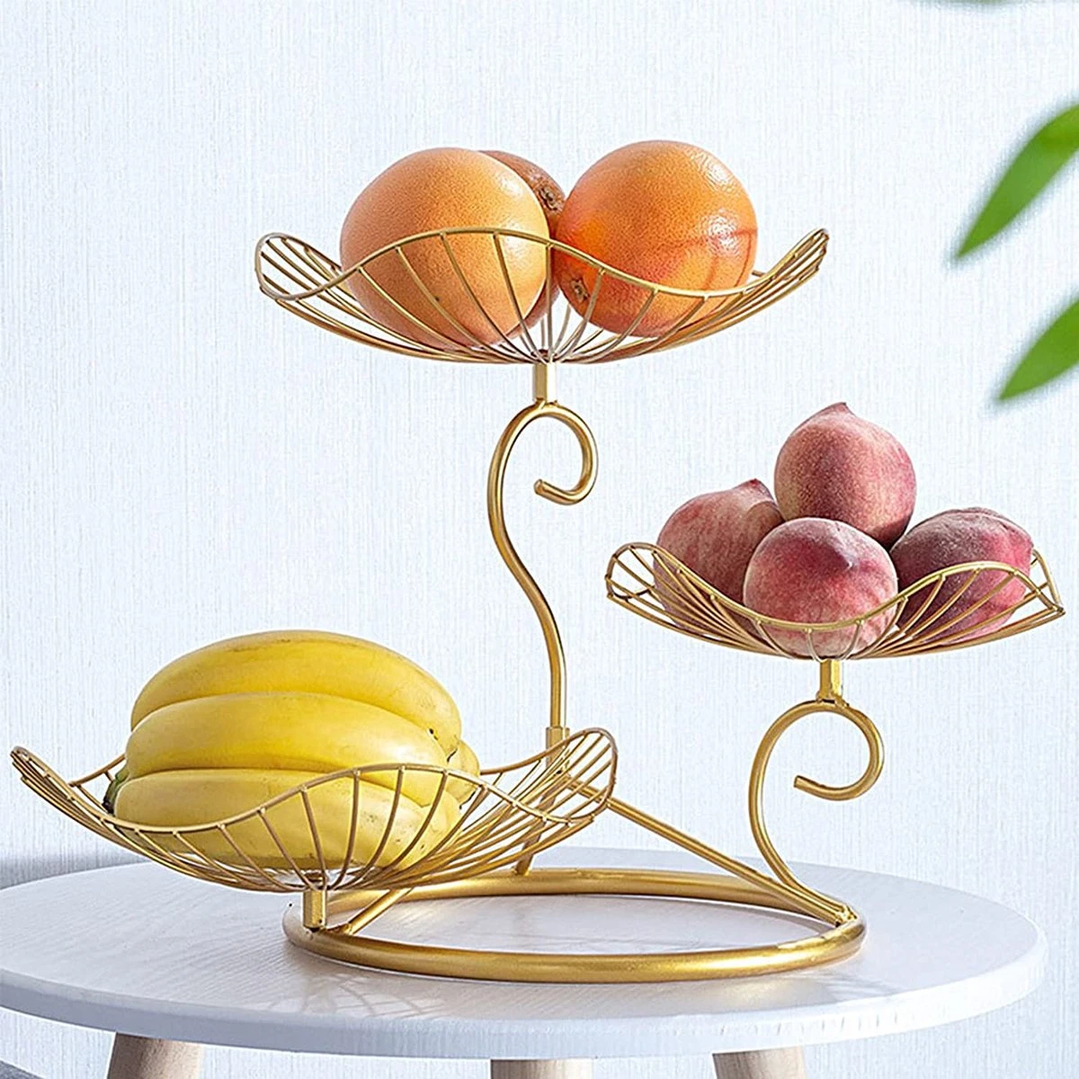 Merkloos Fruitmand - Fruitschaal - Fruit Etagere - Fruitbord 4 Merkloos Fruitmand - Fruitschaal - Fruit Etagere - Fruitbord - Afbeelding 2