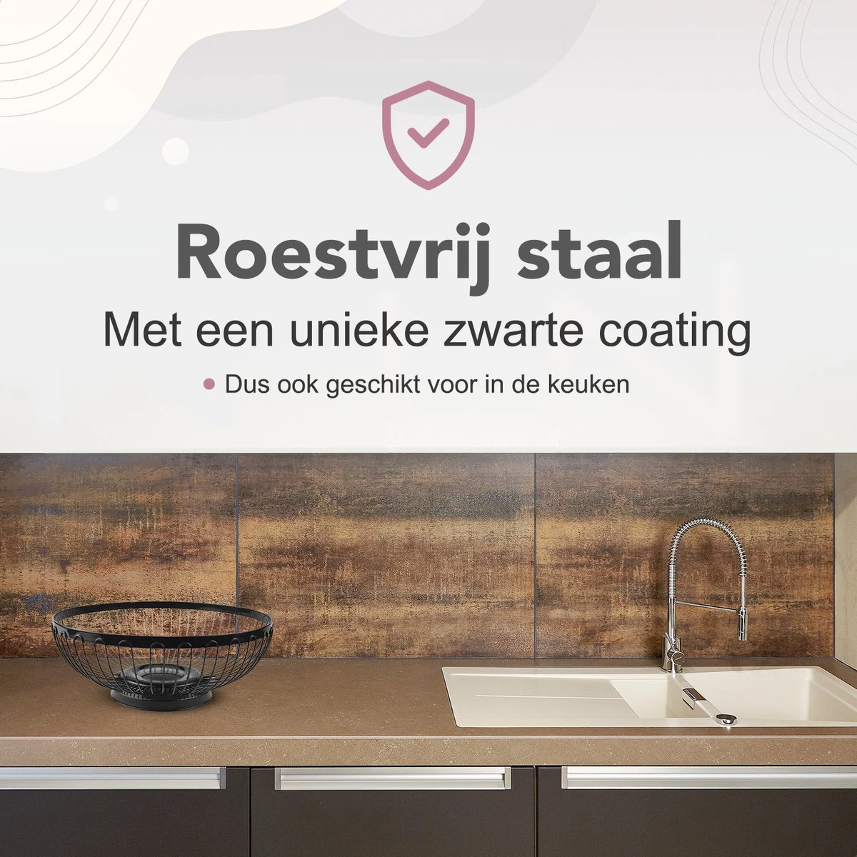 SODEAL Kleine Fruitschaal - Fruitmand - Fruitschaal Zwart 11 SODEAL Kleine Fruitschaal - Fruitmand - Fruitschaal Zwart - Afbeelding 9