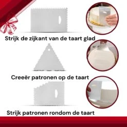 Rednas Taartplateau Set - Draaibaar - Taart Decoratie Set - 24x Spuitmondjes - 2x Palet/Glaceermessen - 2x Spuitzakken - 3x Fondant/Deegschrapers - Verchroomd RVS -Bormioli Rocco winkel 1200x1200 837