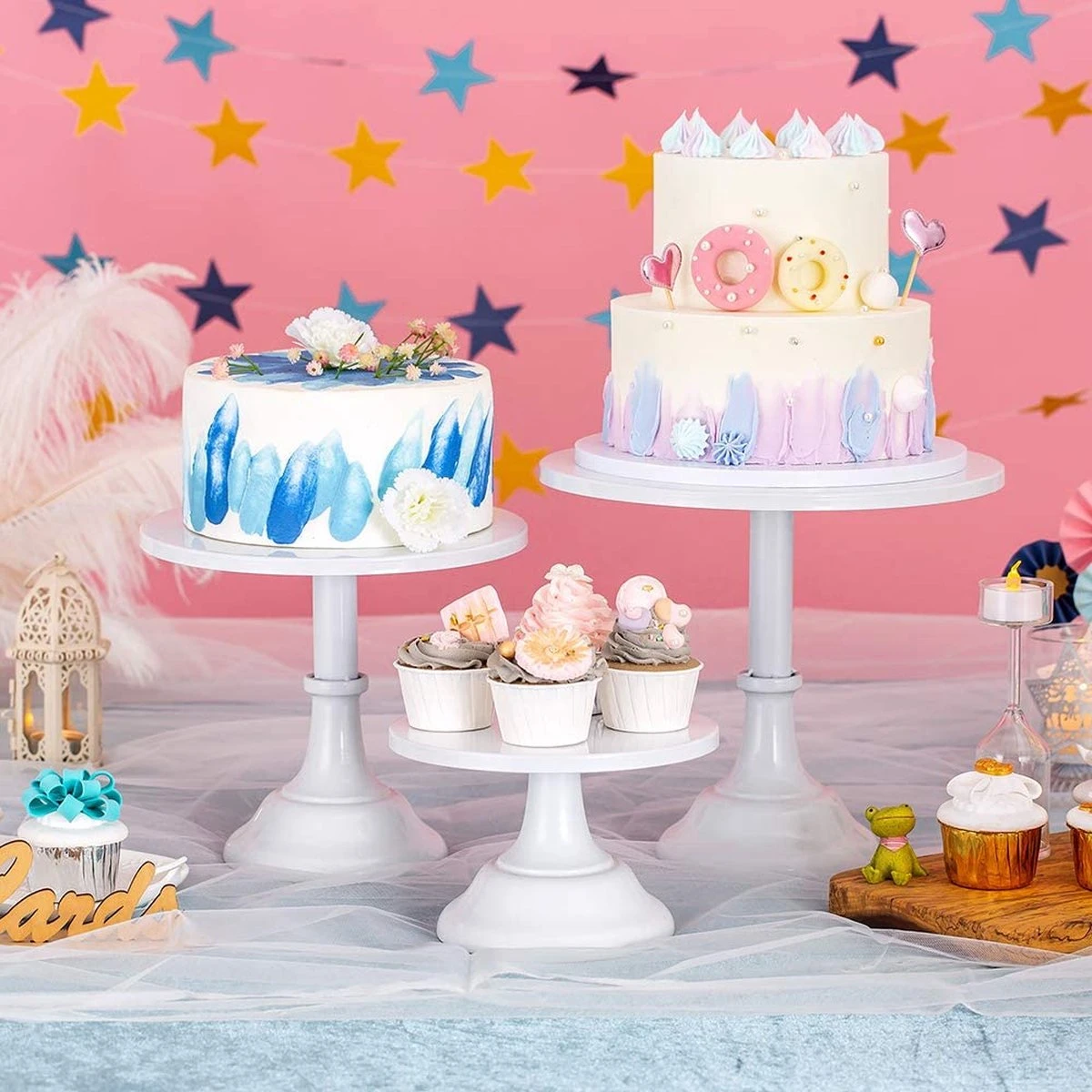 Taartstandaards Set 4 Taartstandaards Set - Afbeelding 2