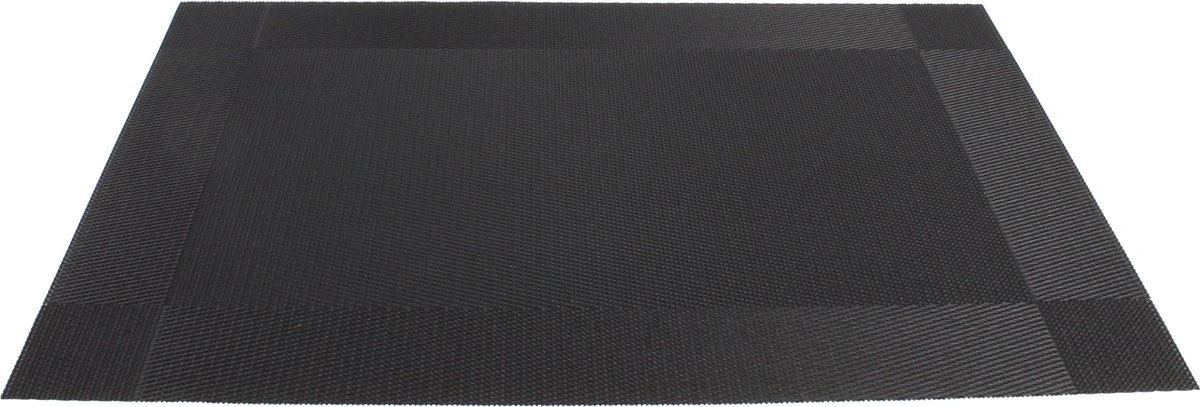 Four Love Placemats Kunststof - Kleur Zwart - Set Van 4 Stuks - Anti Slip Tafelbeschermer - Tafel Decoratie - Housewarming Cadeau - 45 X 30 Cm 4 Four Love Placemats Kunststof - Kleur Zwart - Set Van 4 Stuks - Anti Slip Tafelbeschermer - Tafel Decoratie - Housewarming Cadeau - 45 X 30 Cm - Afbeelding 2
