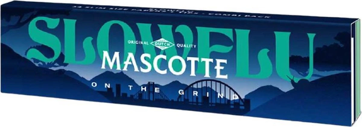 Mascotte Vloei + Tips - Slowflu By Kevin - Mascotte Combi - Mascotte Magnetic - Lange Vloei - 13 Pakjes 3 Mascotte Vloei + Tips - Slowflu By Kevin - Mascotte Combi - Mascotte Magnetic - Lange Vloei - 13 Pakjes