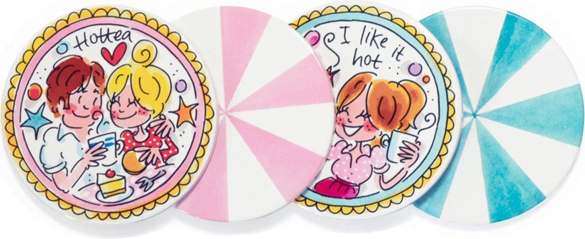 Blond Amsterdam, Even Bijkletsen: Set Onderzetters, 4pcs 4 Blond Amsterdam, Even Bijkletsen: Set Onderzetters, 4pcs - Afbeelding 2