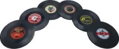 Retro LP + Rockabilly LP - Vinyl Onderzetters - 12 Stuks - Onderzetters Voor Glazen - ODaani 11 Retro LP + Rockabilly LP - Vinyl Onderzetters - 12 Stuks - Onderzetters Voor Glazen - ODaani -Bormioli Rocco winkel 1200x500