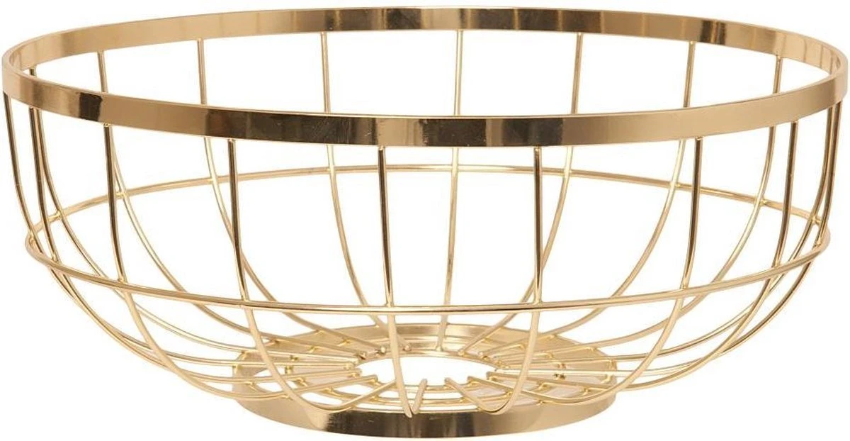 Pt, Fruitschaal Open Grid - ø 28 Cm - Goud 3 Pt, Fruitschaal Open Grid - ø 28 Cm - Goud