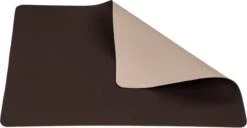 Jay Hill Placemats - Vegan Leer - Bruin / Zand - Dubbelzijdig - 46 X 33 Cm - 6 Stuks