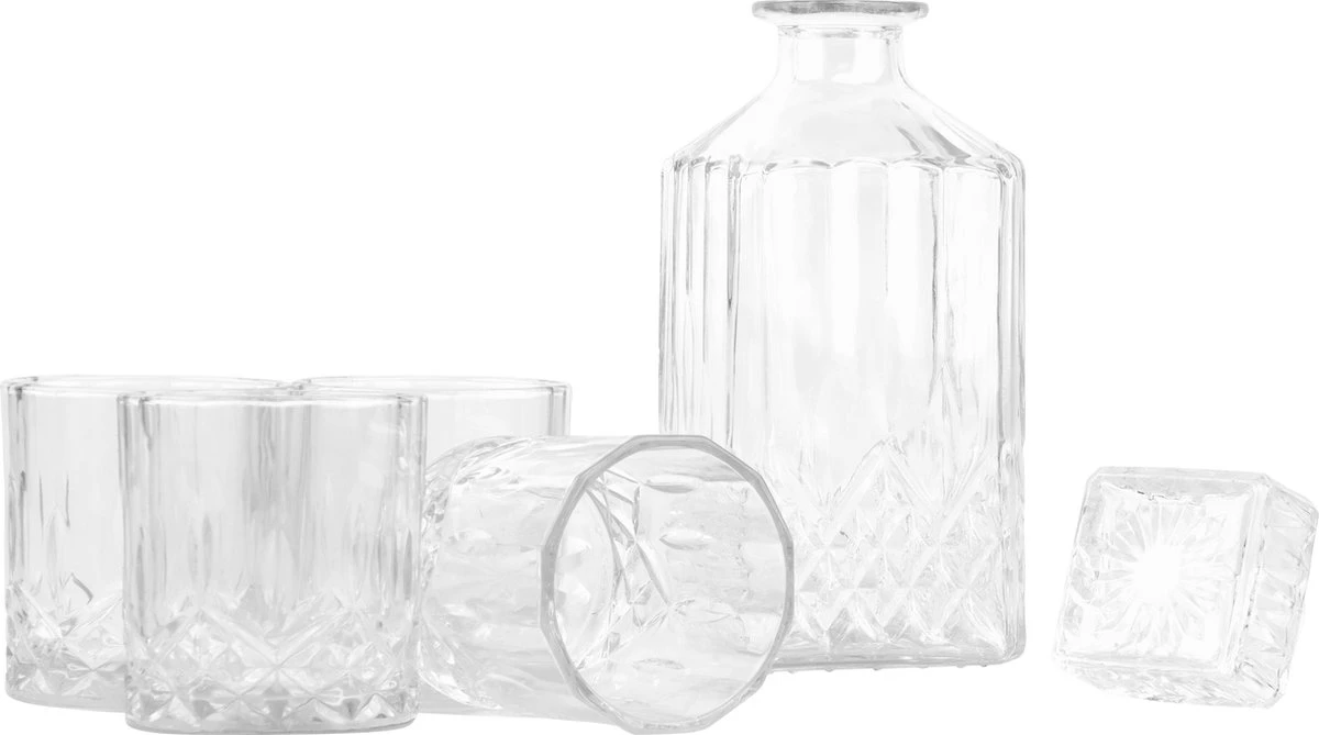 Niceey Whiskey Set - Whiskey Glazen - Whiskey Karaf - 4 Glazen Met Karaf - 5 Delig 6 Niceey Whiskey Set - Whiskey Glazen - Whiskey Karaf - 4 Glazen Met Karaf - 5 Delig - Afbeelding 4