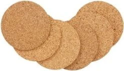 Merkloos 30x Ronde Onderzetters Van Kurk 10 Cm - Viltjes - Kurken Onderzetters