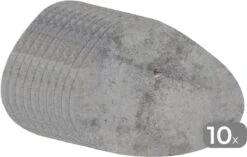 Placemat Organisch - Placemats Organic - Onderleggers - Beton Print - Grijs - Patronen - 10 Stuks