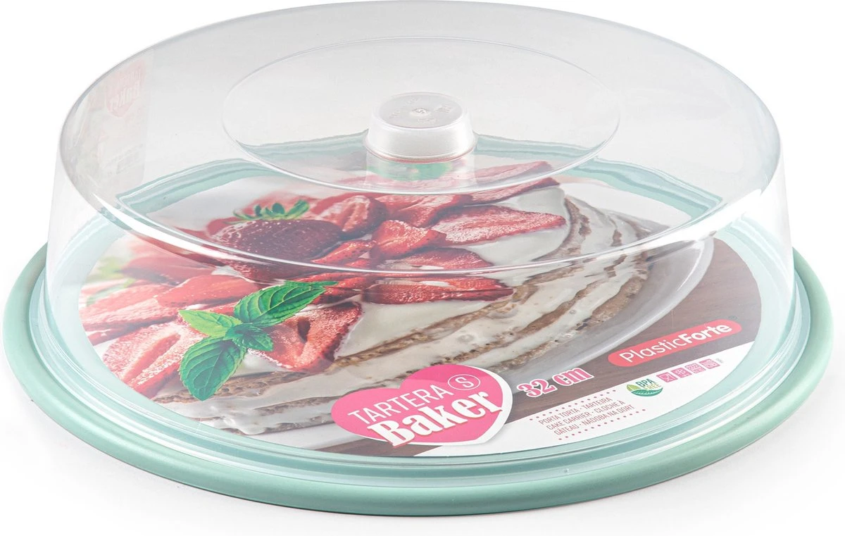 Ronde Taart/gebak Bewaardoos Transparant 32 X 9,5 Cm Met Mintgroene Bodem - Taart Bewaren/serveren In Box/doos 2 Ronde Taart/gebak Bewaardoos Transparant 32 X 9,5 Cm Met Mintgroene Bodem - Taart Bewaren/serveren In Box/doos