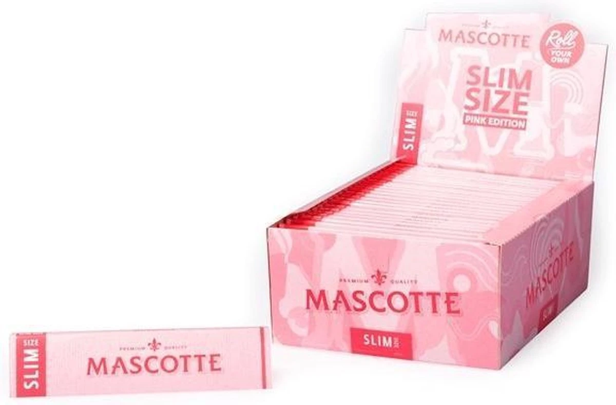 MASCOTTE SLIM SIZE VLOEIPAPIER PINK EDITION 3 MASCOTTE SLIM SIZE VLOEIPAPIER PINK EDITION