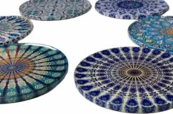 Onderzetters - Set Van 6 - Rond - Onderzetters Voor Glazen - Bohemian - Oosterse - Mandala Design - Coasters - Moederdag Cadeau -Bormioli Rocco winkel 1200x792