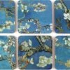 Onderzetters, Set Van 6, Vincent Van Gogh, Amandelbloesem 2 Onderzetters, Set Van 6, Vincent Van Gogh, Amandelbloesem -Bormioli Rocco winkel 1200x797