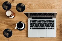 Onderzetters Voor Glazen - Goud Print - Zwart - Rond - Planten - Onderleggers Voor Glazen - 10x10 Cm - 6 Stuks -Bormioli Rocco winkel 1200x800 16