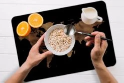 Placemat - Placemats Kunststof - Wereldkaart - Bruin - Zwart - 45x30 Cm - 6 Stuks - Hittebestendig - Anti-Slip - Onderlegger - Afneembaar 14 Placemat - Placemats Kunststof - Wereldkaart - Bruin - Zwart - 45x30 Cm - 6 Stuks - Hittebestendig - Anti-Slip - Onderlegger - Afneembaar -Bormioli Rocco winkel 1200x800 24