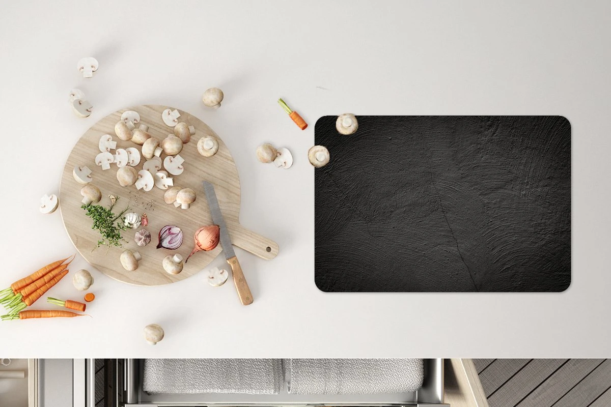 Placemat - Placemats Kunststof - Beton - Zwart - Industrieel - 45x30 Cm - 6 Stuks - Hittebestendig - Anti-Slip - Onderlegger - Afneembaar 4 Placemat - Placemats Kunststof - Beton - Zwart - Industrieel - 45x30 Cm - 6 Stuks - Hittebestendig - Anti-Slip - Onderlegger - Afneembaar - Afbeelding 2