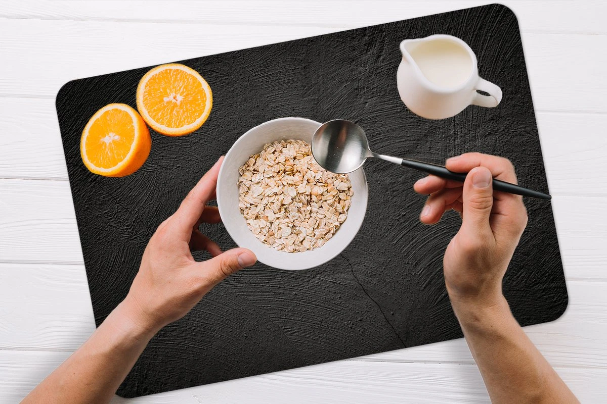 Placemat - Placemats Kunststof - Beton - Zwart - Industrieel - 45x30 Cm - 6 Stuks - Hittebestendig - Anti-Slip - Onderlegger - Afneembaar 5 Placemat - Placemats Kunststof - Beton - Zwart - Industrieel - 45x30 Cm - 6 Stuks - Hittebestendig - Anti-Slip - Onderlegger - Afneembaar - Afbeelding 3