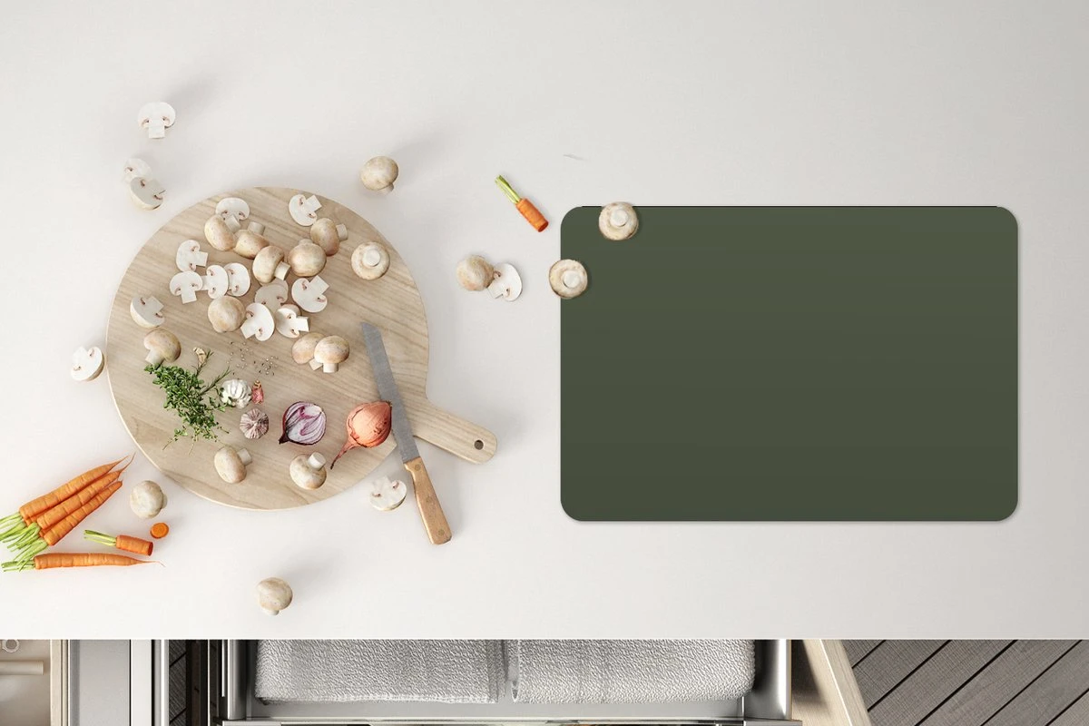 Placemats - Groen - Kleur - Neutraal - Vinyl - Antislip - Placemat - Onderleggers - 45x30 Cm - Eetkamer - Keuken Accessoires 8 Placemats - Groen - Kleur - Neutraal - Vinyl - Antislip - Placemat - Onderleggers - 45x30 Cm - Eetkamer - Keuken Accessoires - Afbeelding 6