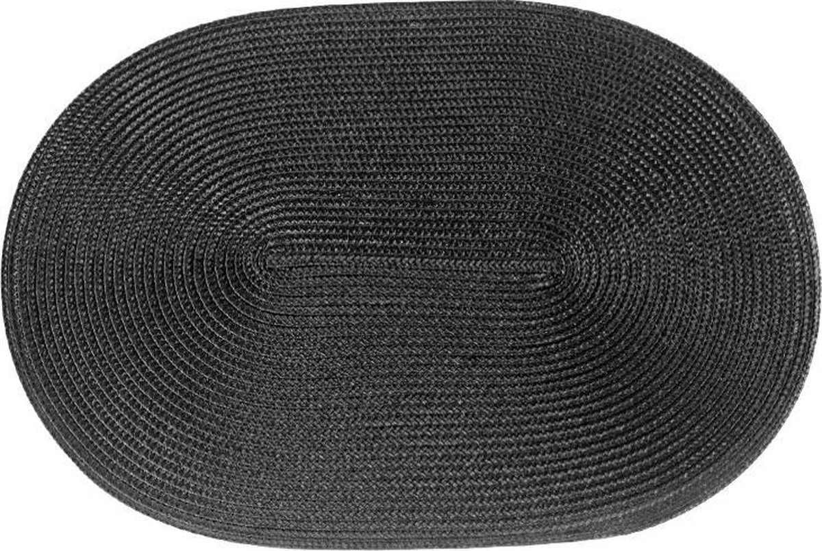 Merkloos EVER HOME Placemats- 4 STUKS - Ovaal - Placemat - Zwart - 45x30cm 10 Merkloos EVER HOME Placemats- 4 STUKS - Ovaal - Placemat - Zwart - 45x30cm - Afbeelding 8