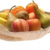 Fruitschaal Teak Hout Rond 34 Cm - Decoratieve Schalen Voor Groente En Fruit