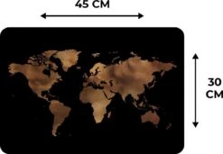 Placemat - Placemats Kunststof - Wereldkaart - Bruin - Zwart - 45x30 Cm - 6 Stuks - Hittebestendig - Anti-Slip - Onderlegger - Afneembaar 12 Placemat - Placemats Kunststof - Wereldkaart - Bruin - Zwart - 45x30 Cm - 6 Stuks - Hittebestendig - Anti-Slip - Onderlegger - Afneembaar -Bormioli Rocco winkel 1200x830