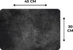 Placemat - Beton Design - Vintage - Zwart - Tafeldecoratie - Tafelbeschermer - Placemats - 6 Stuks - 45x30 Cm -Bormioli Rocco winkel 1200x830 9