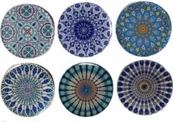 Onderzetters - Set Van 6 - Rond - Onderzetters Voor Glazen - Bohemian - Oosterse - Mandala Design - Coasters - Moederdag Cadeau -Bormioli Rocco winkel 1200x847