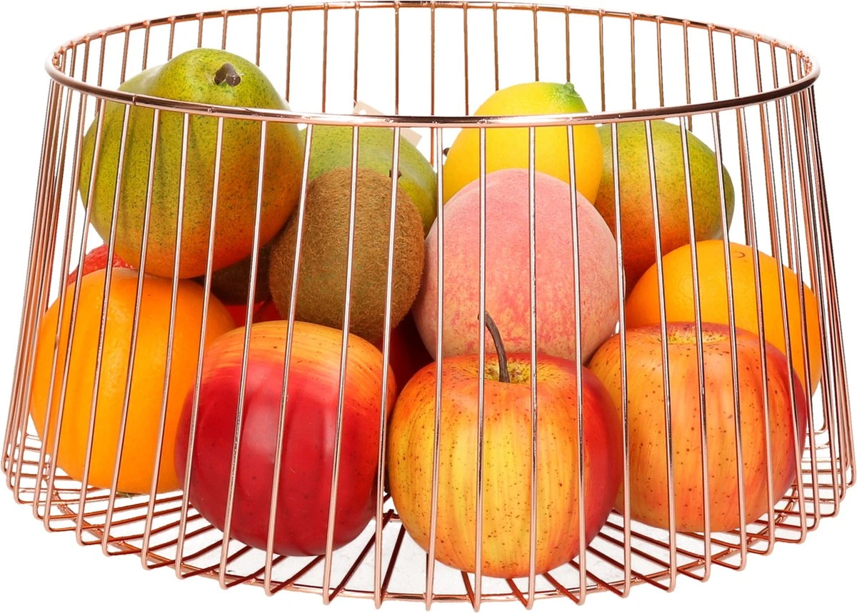 Cosy&Trendy Fruitmand - 30x15,5 Cm - Verkoperd Metaal 4 Cosy&Trendy Fruitmand - 30x15,5 Cm - Verkoperd Metaal - Afbeelding 2