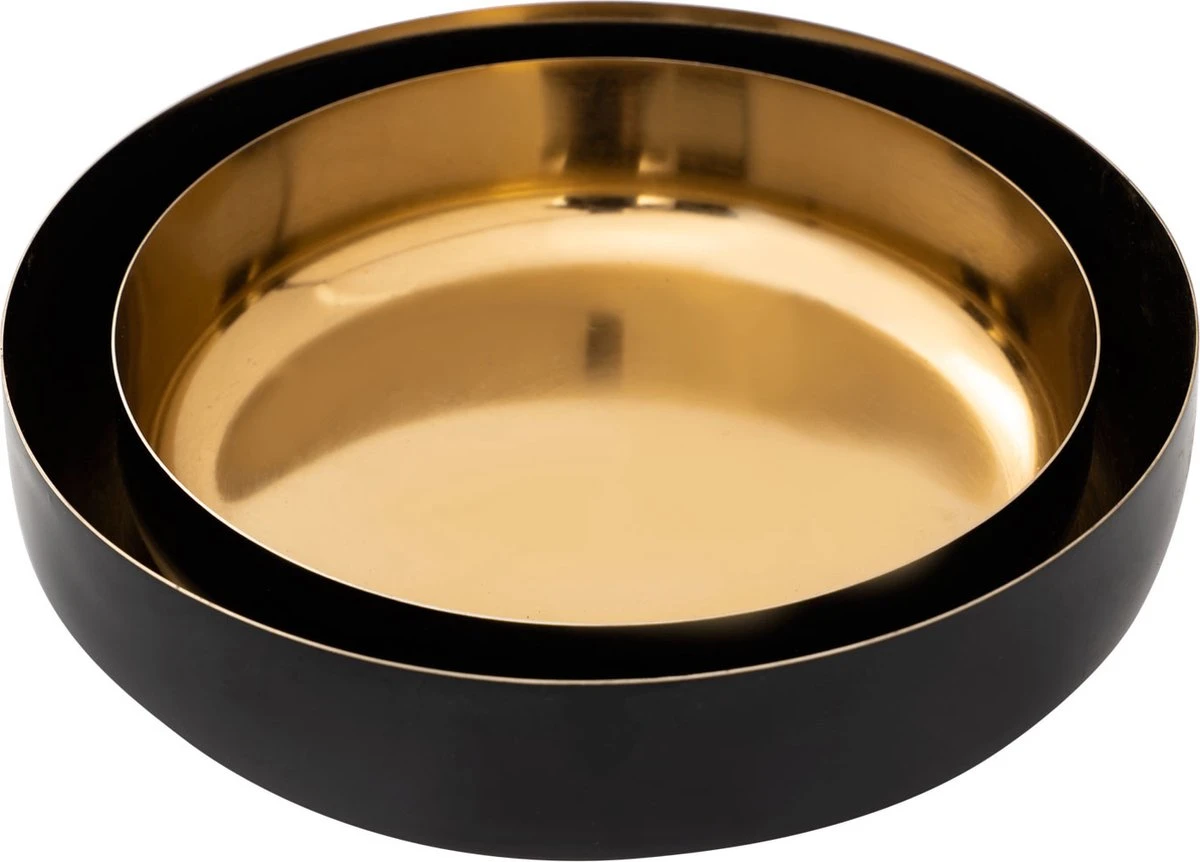 Parya Home - Sierschaal Set Van 2 Rond Knabbelschaal Glam - 22x18 - Goud - Hoogwaardig Metaal 3 Parya Home - Sierschaal Set Van 2 Rond Knabbelschaal Glam - 22x18 - Goud - Hoogwaardig Metaal - Afbeelding 2